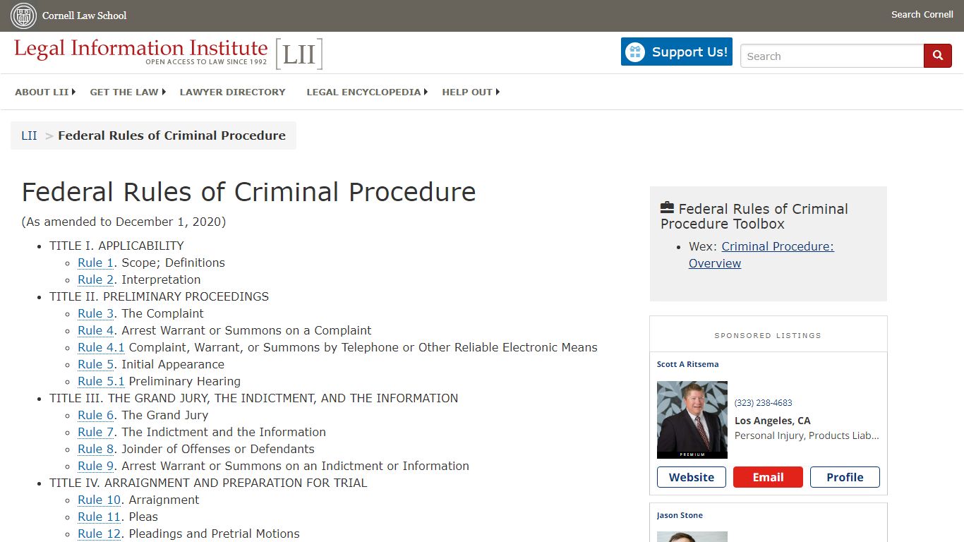 Federal Rules of Criminal Procedure | Federal Rules of Criminal ...